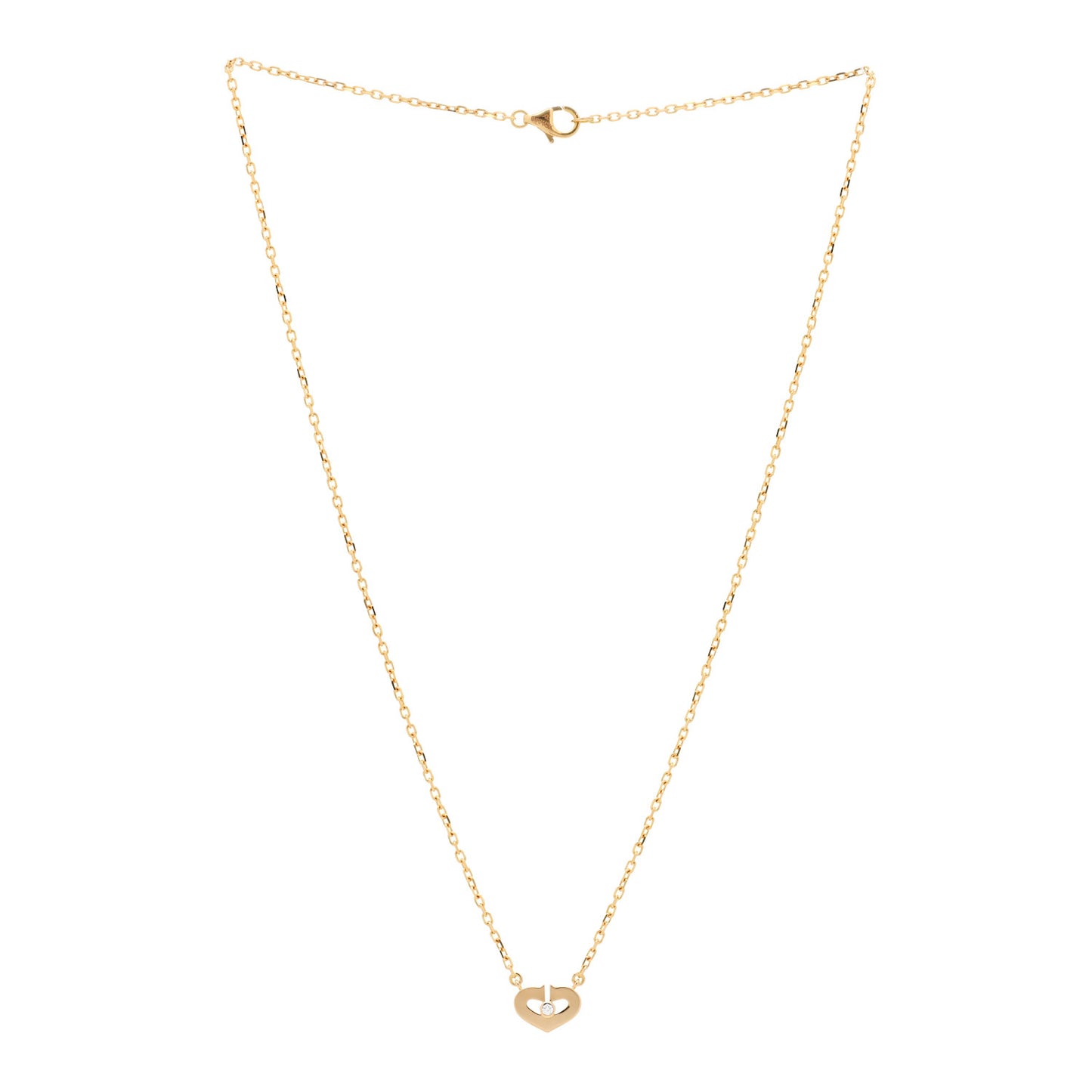 18K Pink Gold Diamond XS Hearts and Symbols Necklace