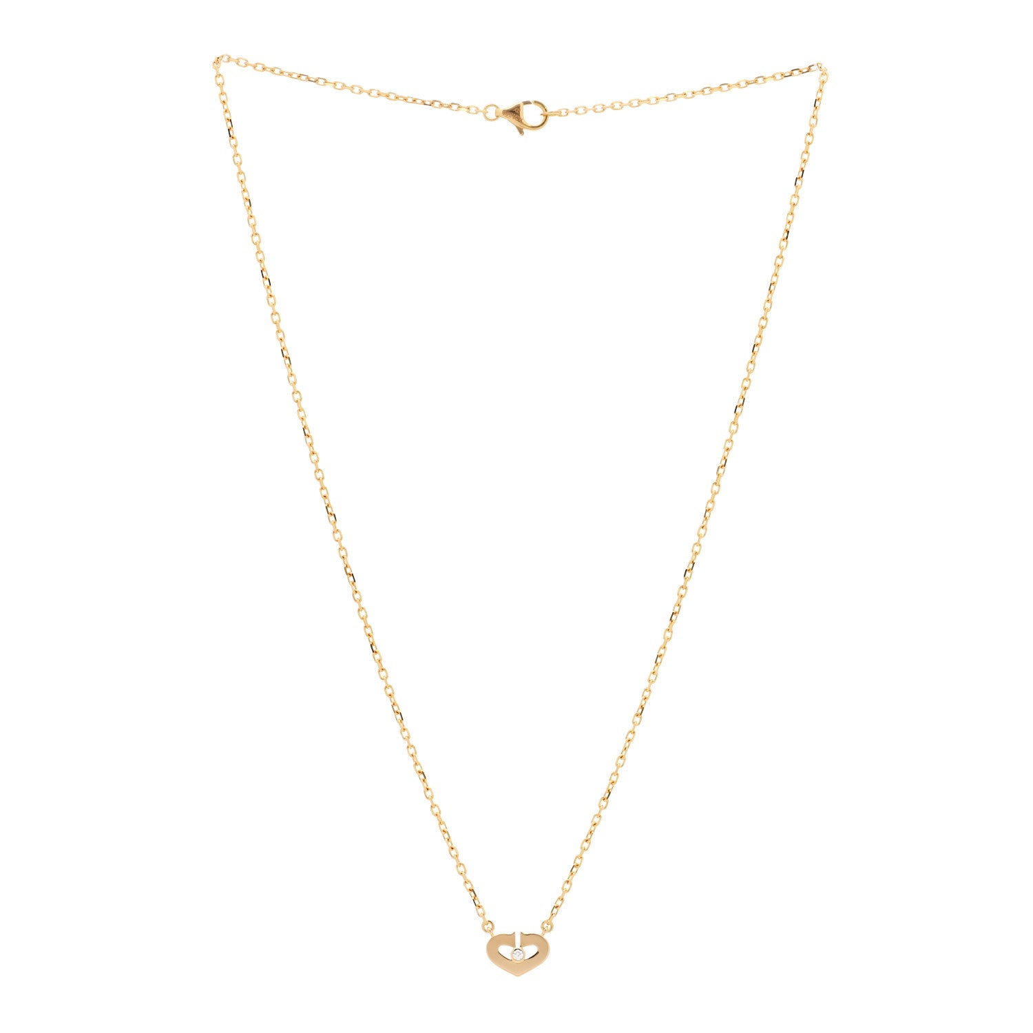 Cartier 18K Pink Gold Diamond XS Hearts and Symbols Necklace 3 of 4