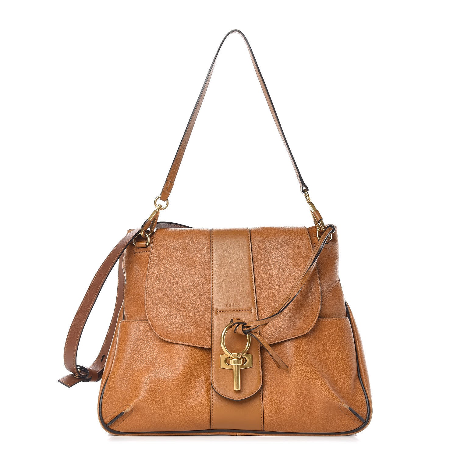 Chloe Grained Lambskin Medium Lexa Shoulder Bag Mustard Brown 1 of 32