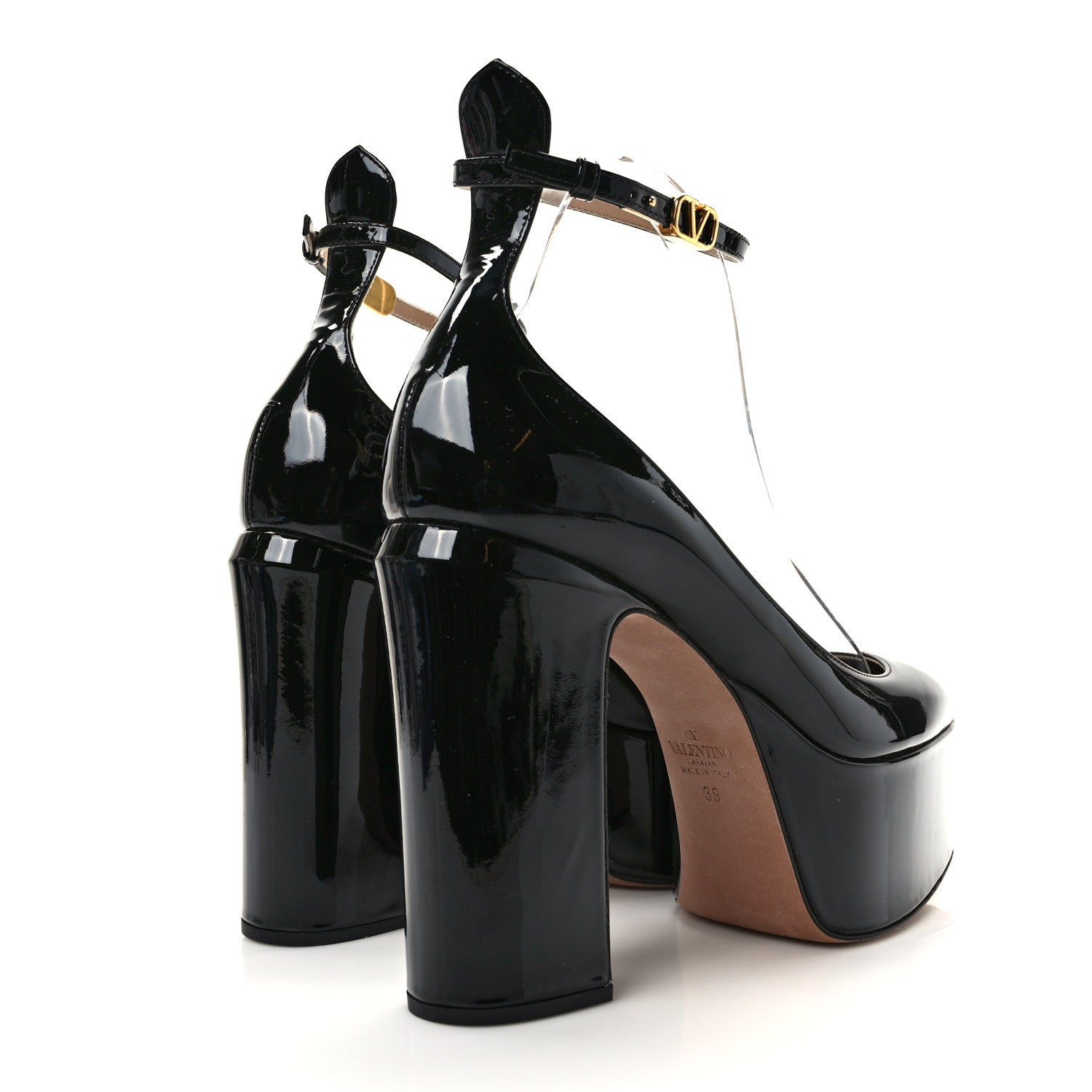 Valentino Garavani Patent Tan-Go 50/120mm Platform Pumps 39 Black 4 of 8