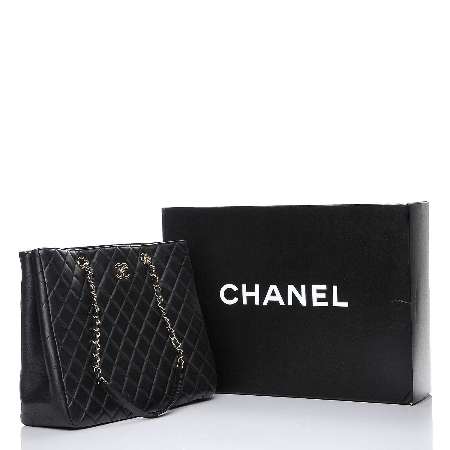 Chanel Calfskin Quilted Timeless Tote Black 8 of 8