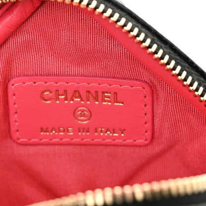 Chanel Caviar Quilted Diamond Coin Purse With Chain Black 6 of 11