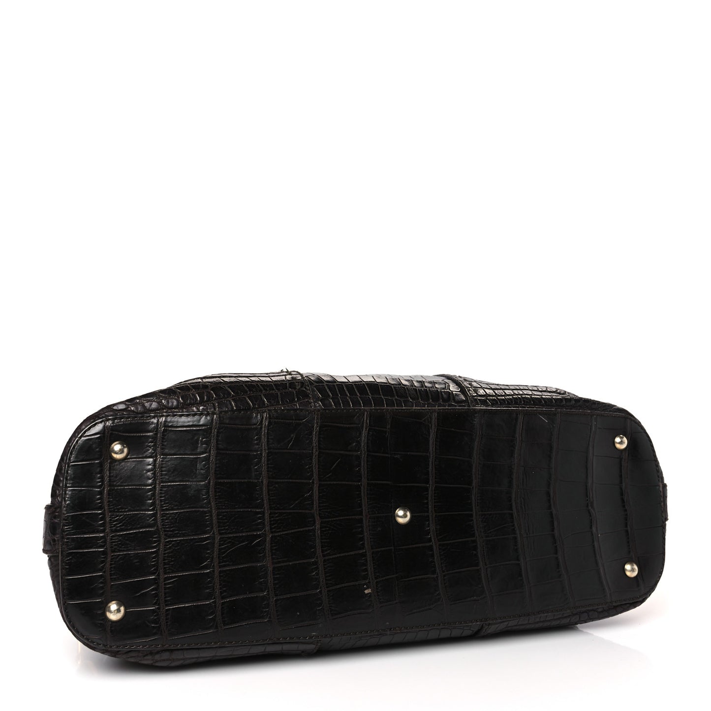Crocodile Oversized Muse Bag Brown