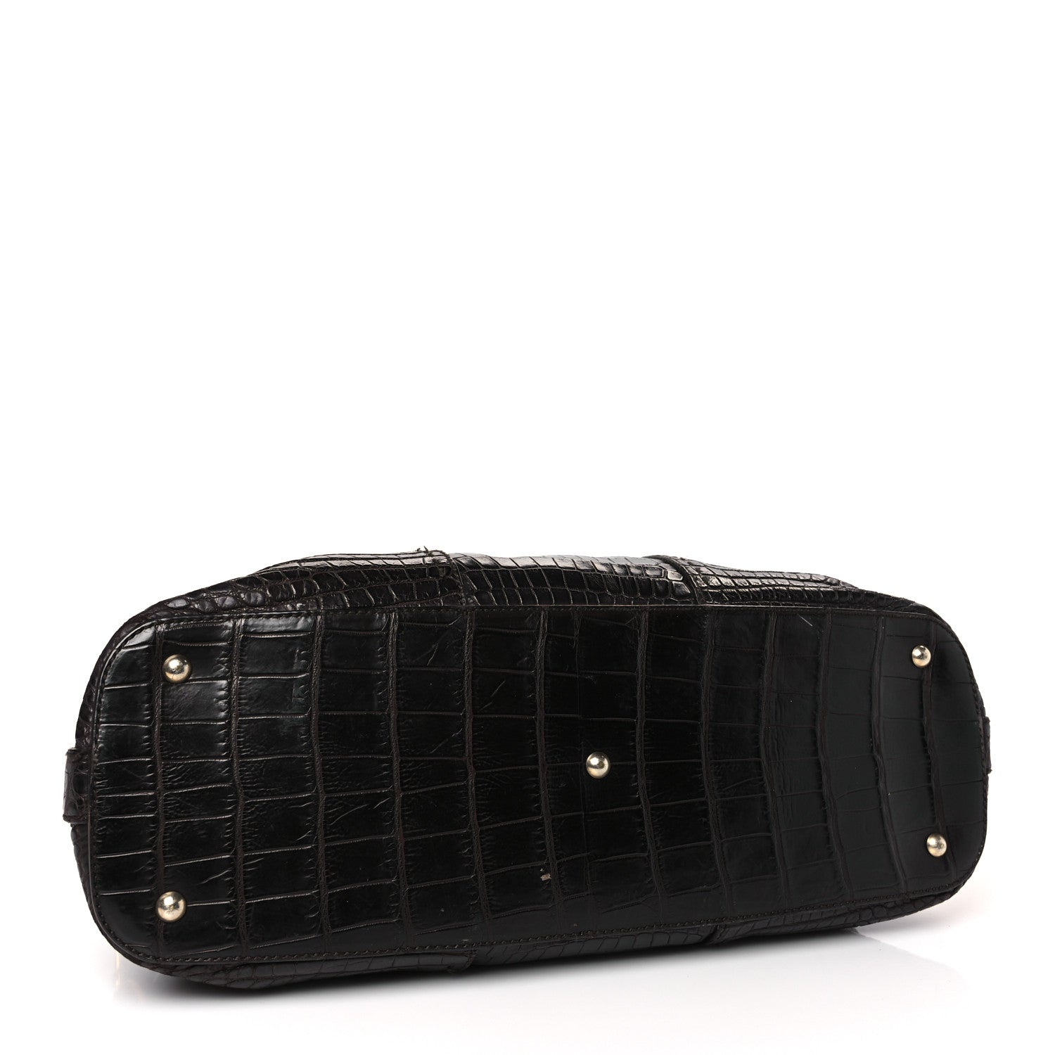 Saint Laurent Crocodile Oversized Muse Bag Brown 3 of 11