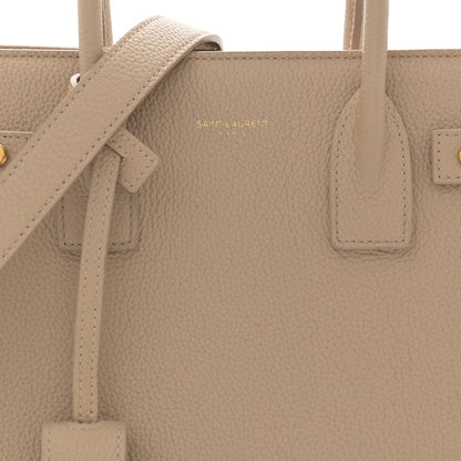 Saint Laurent Grained Calfskin Baby Sac De Jour Souple Sea Salt 9 of 12