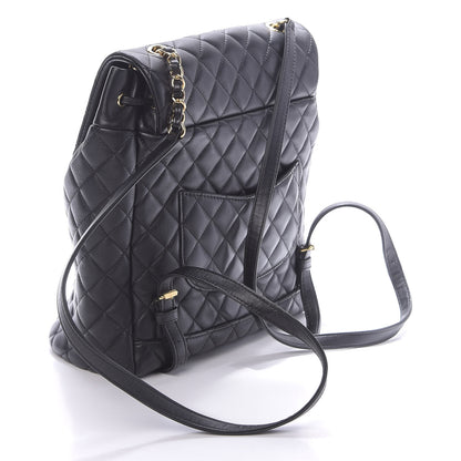 Chanel Lambskin Quilted Large Urban Spirit Backpack Black 2 of 8