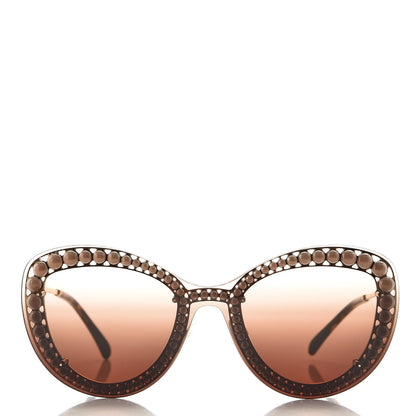Chanel Acetate Metal Pearl Butterfly Sunglasses 4236-H Brown 2 of 7