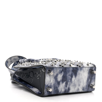 Christian Louboutin Metallic Calfskin Tie Dye Spikes Loubinthesky Mini Paloma Multicolor Silver 4 of 9