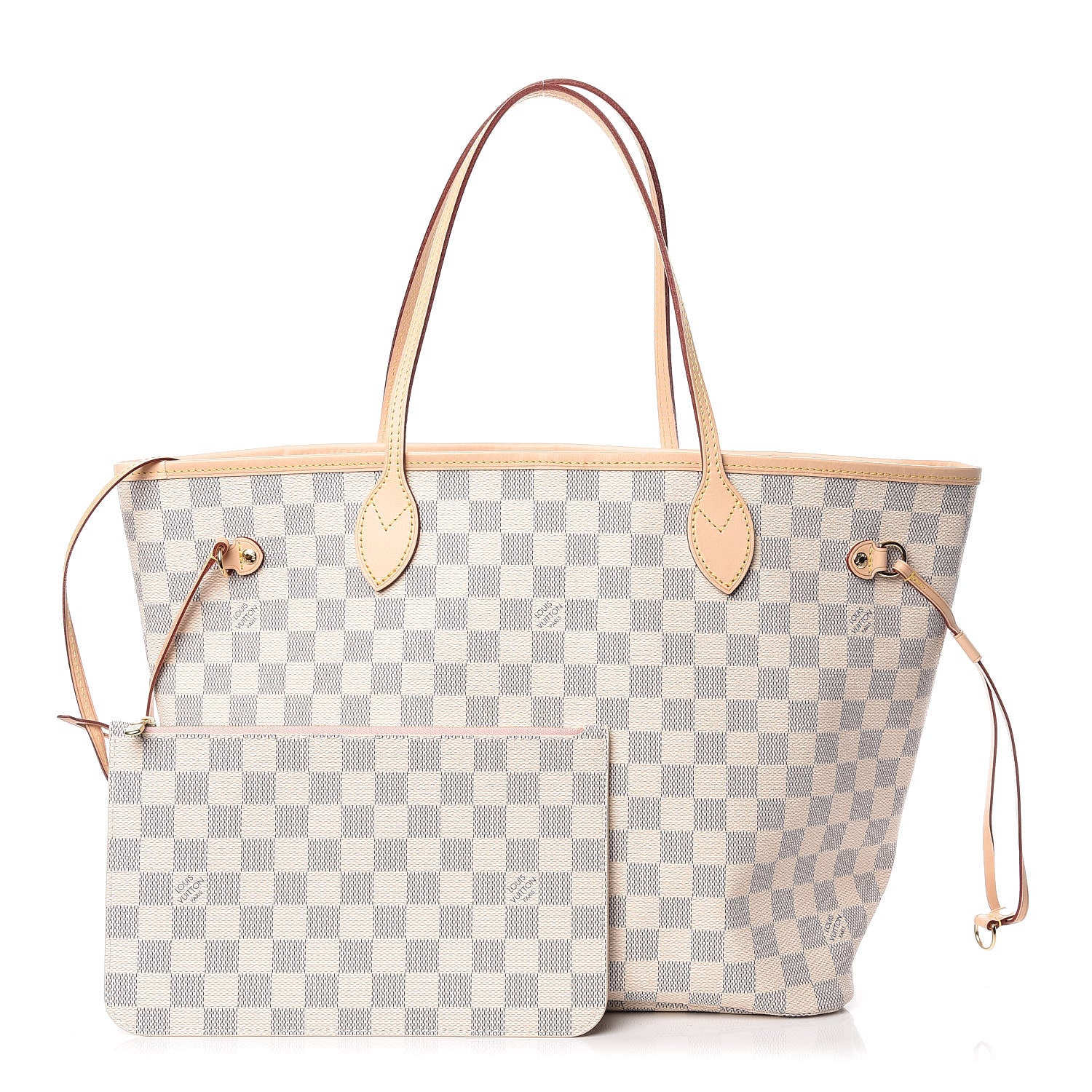 Louis Vuitton Damier Azur Neo Neverfull MM Rose Ballerine 1 of 12