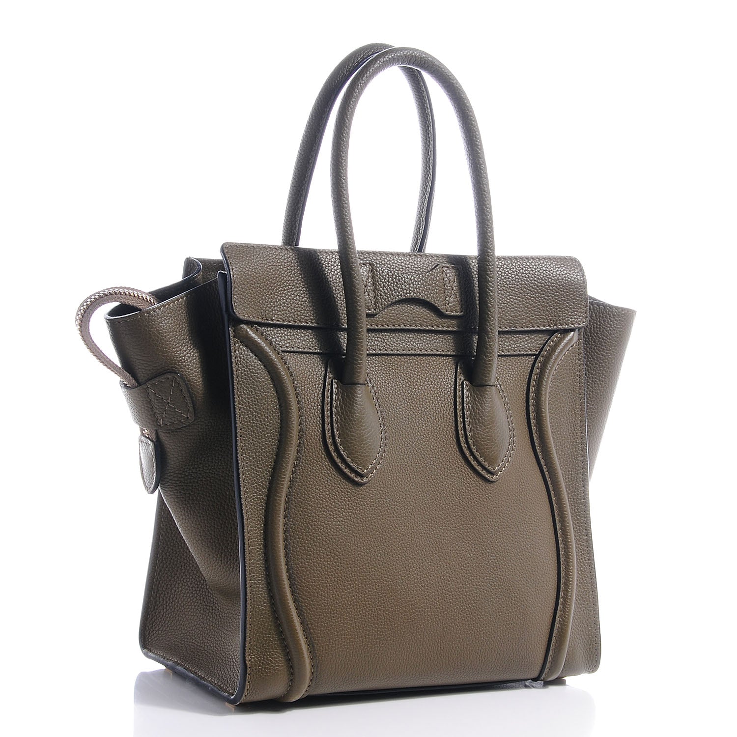 Celine Drummed Leather Micro Luggage Bag Jungle 3 of 9
