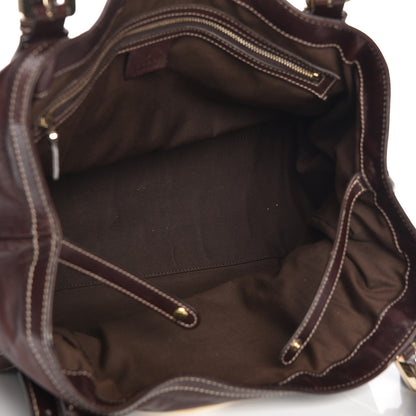 Gucci Calfskin Medium Britt Tote Dark Brown 5 of 12