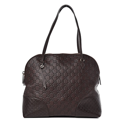 Gucci Guccissima Medium Bree Shoulder Bag Chocolate 1 of 10