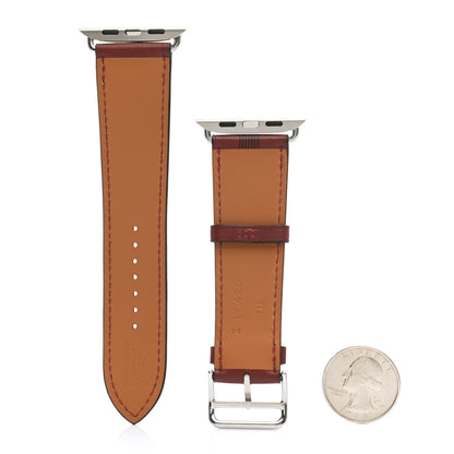 Hermes Swift Circuit 24 45mm Apple Watch Single Tour Band Rouge H Noir 2 of 5