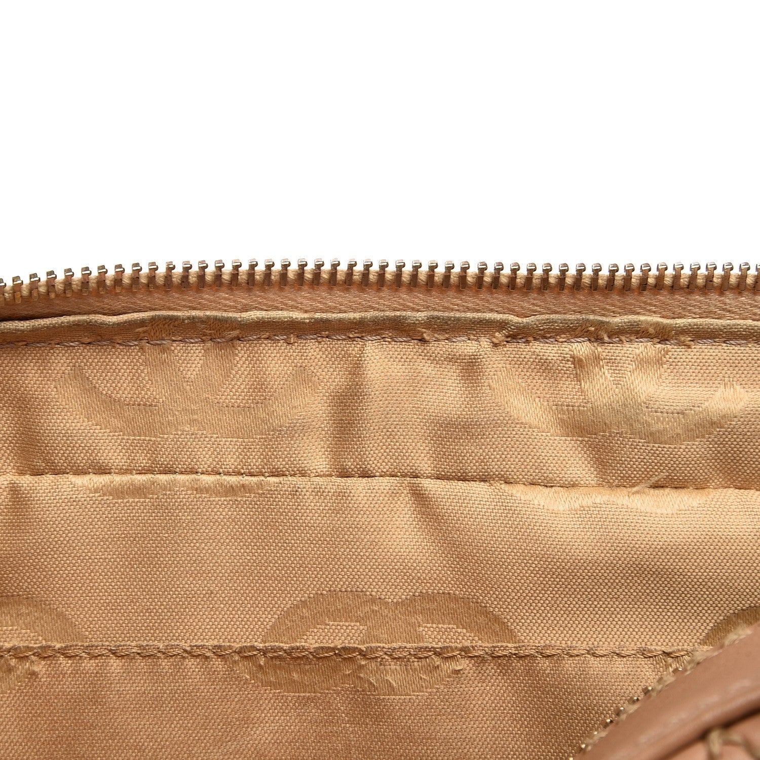 Chanel Lambskin Surpique Shoulder Bag Beige 21 of 21