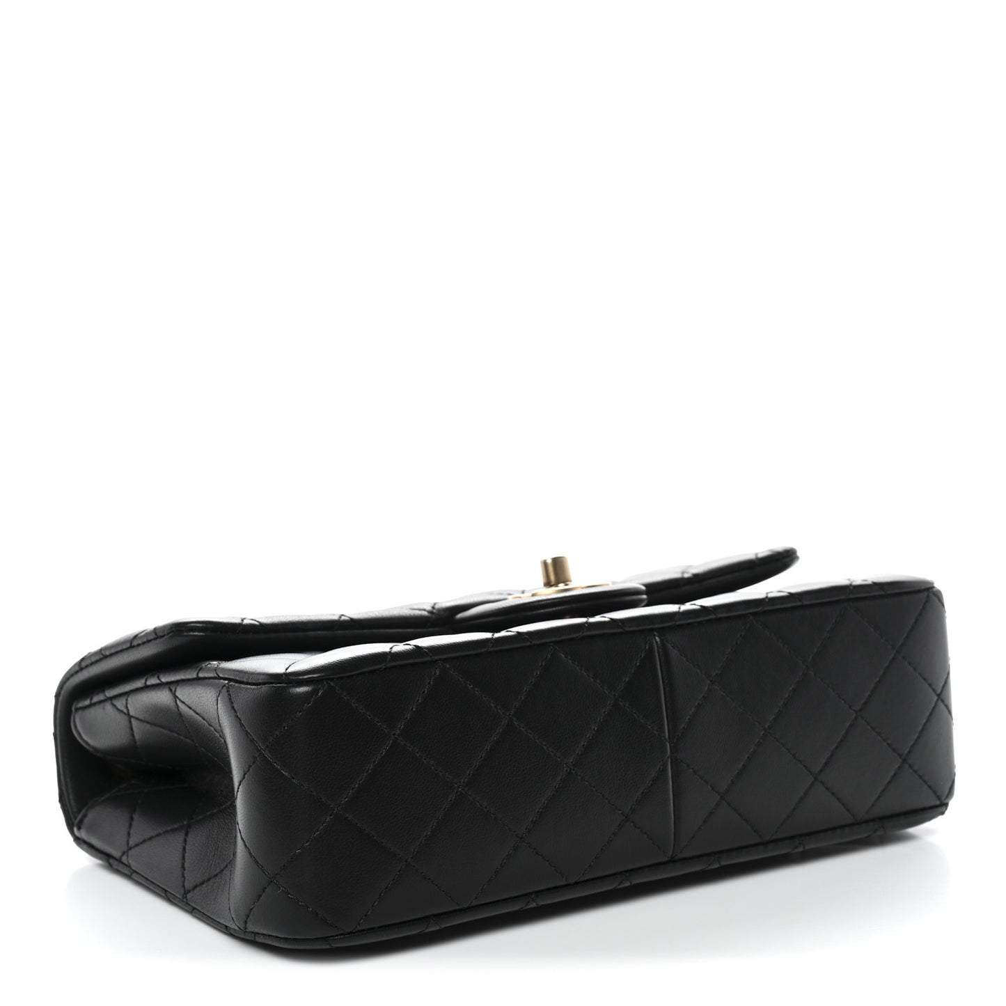 Lambskin Quilted Small Sweet Camellia Flap Black