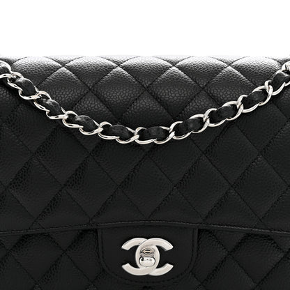 Chanel Caviar Quilted Medium Double Flap Black 8 of 11