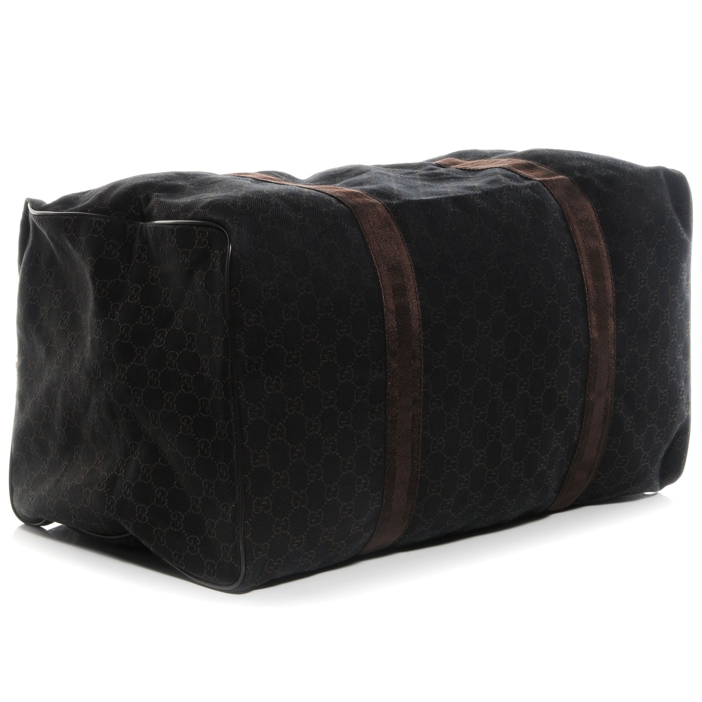 Denim Monogram Large Collapsible Carry On Duffle Bag Brown