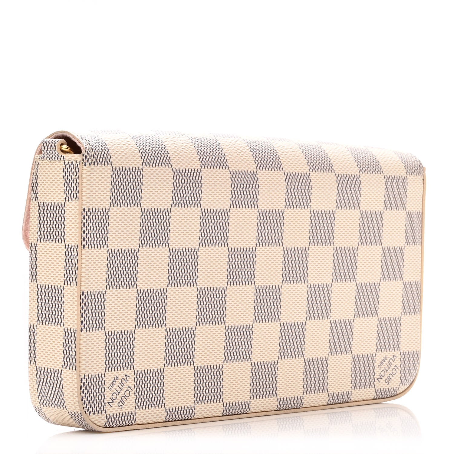 Louis Vuitton Damier Azur Pochette Felicie Chain Wallet Rose Ballerine 3 of 10