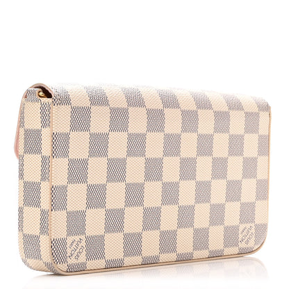 Louis Vuitton Damier Azur Pochette Felicie Chain Wallet Rose Ballerine 3 of 10