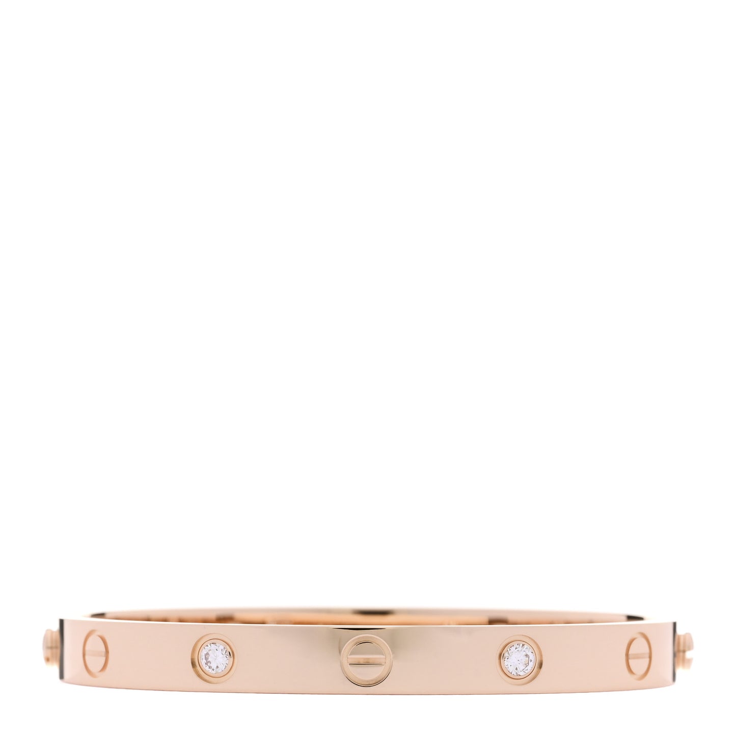 18K Pink Gold 4 Diamond LOVE Bracelet 16