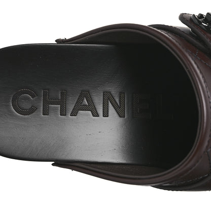 Chanel Calfskin CC Turn Lock Clogs 36 Dark Brown 9 of 12