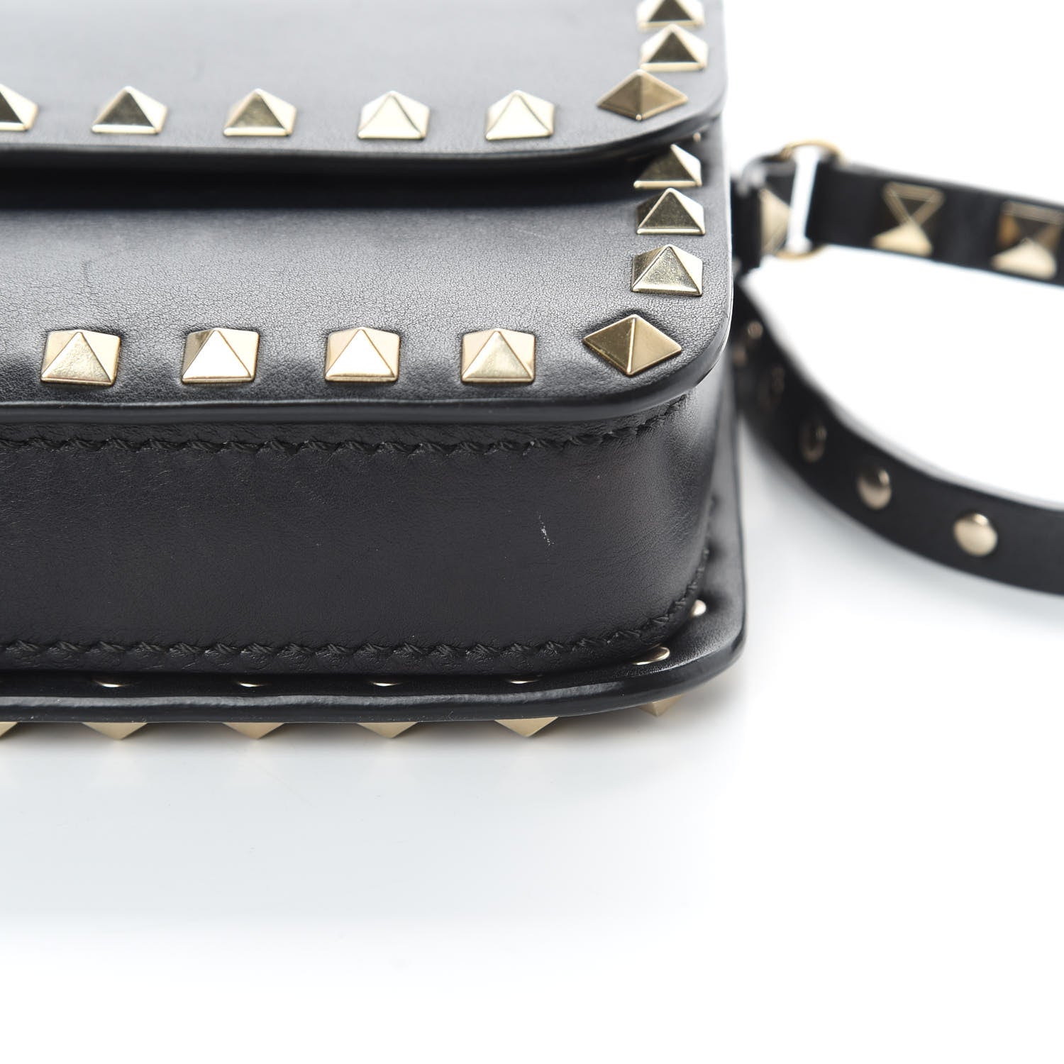 Valentino Garavani Vitello Rockstud Flap Crossbody Bag Black 14 of 17