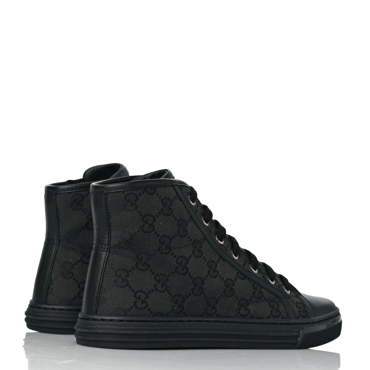 Monogram High Top Sneakers 37.5 Black