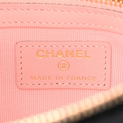 Chanel Lambskin Quilted Sunset Boulevard Pouch Case Black Pink 7 of 9