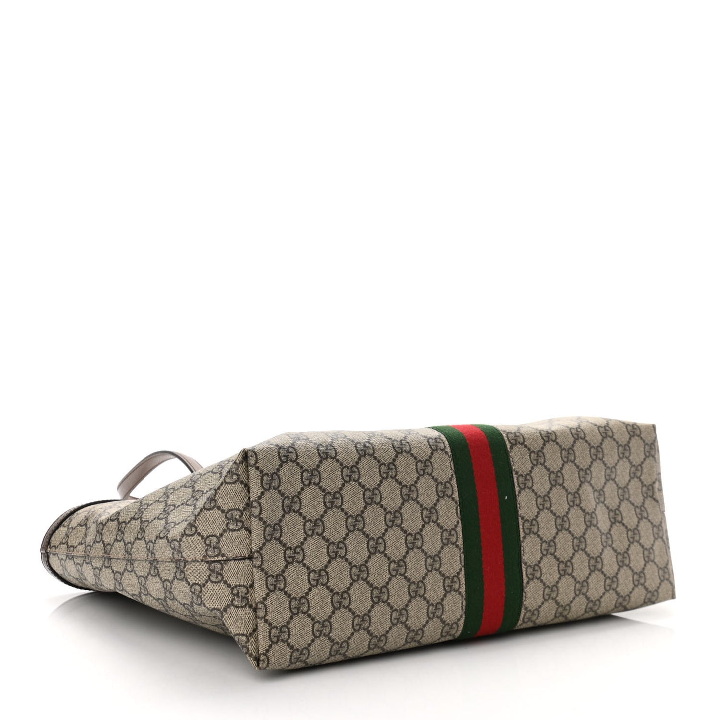 GG Supreme Monogram Medium Ophidia Shopping Tote Brown