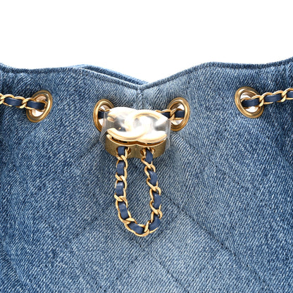 Chanel Washed Denim Quilted Mini Chanel 25 Handbag Blue 8 of 11