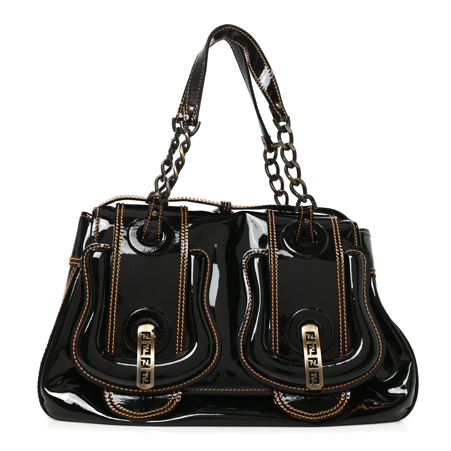 Fendi Patent B Bag Black 1 of 10