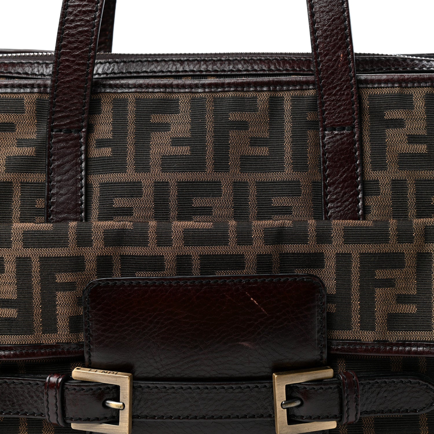 Fendi Zucca Pocket Shoulder Bag Tobacco 11 of 11
