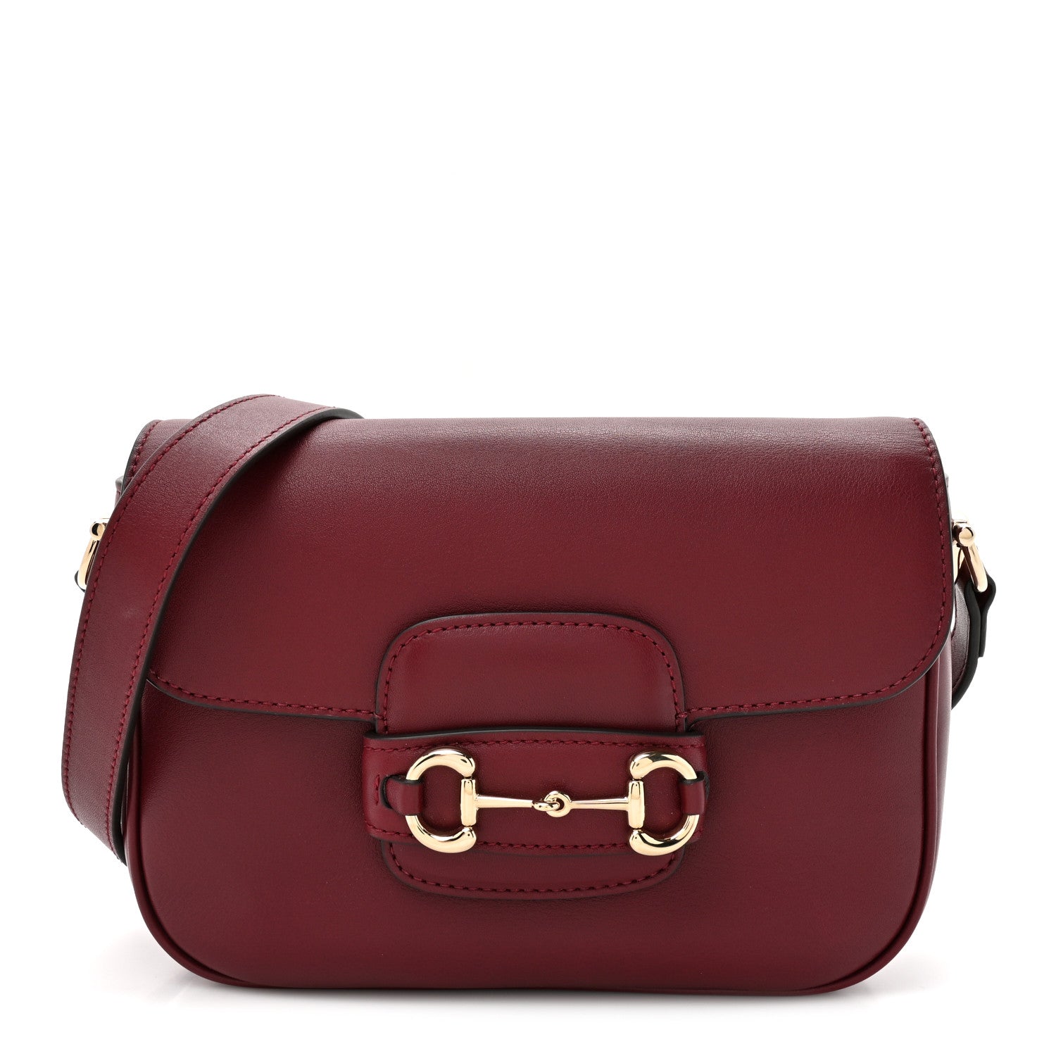 Gucci Arabella Calfskin Horsebit 1955 Shoulder Bag Rosso Ancora 1 of 12