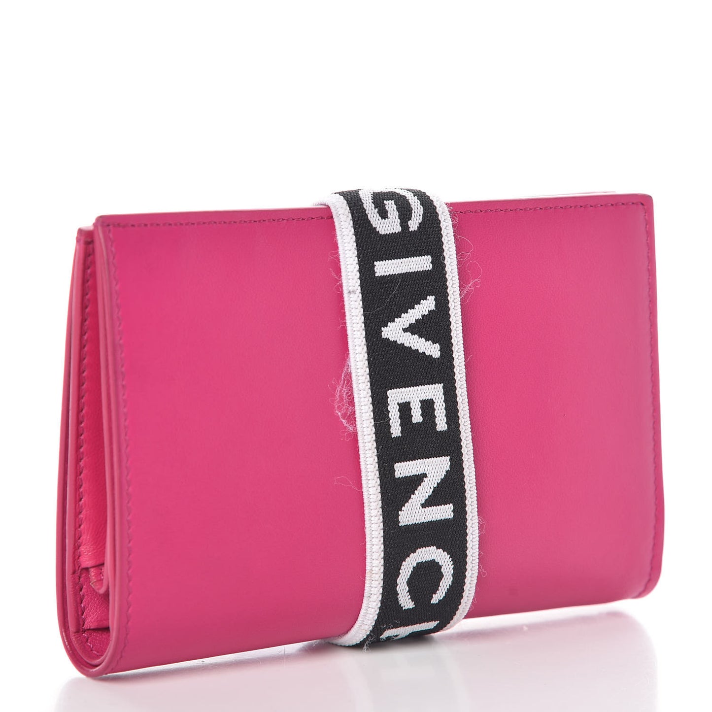 Calfskin Urban Medium Logo Flap Wallet Cyclamen