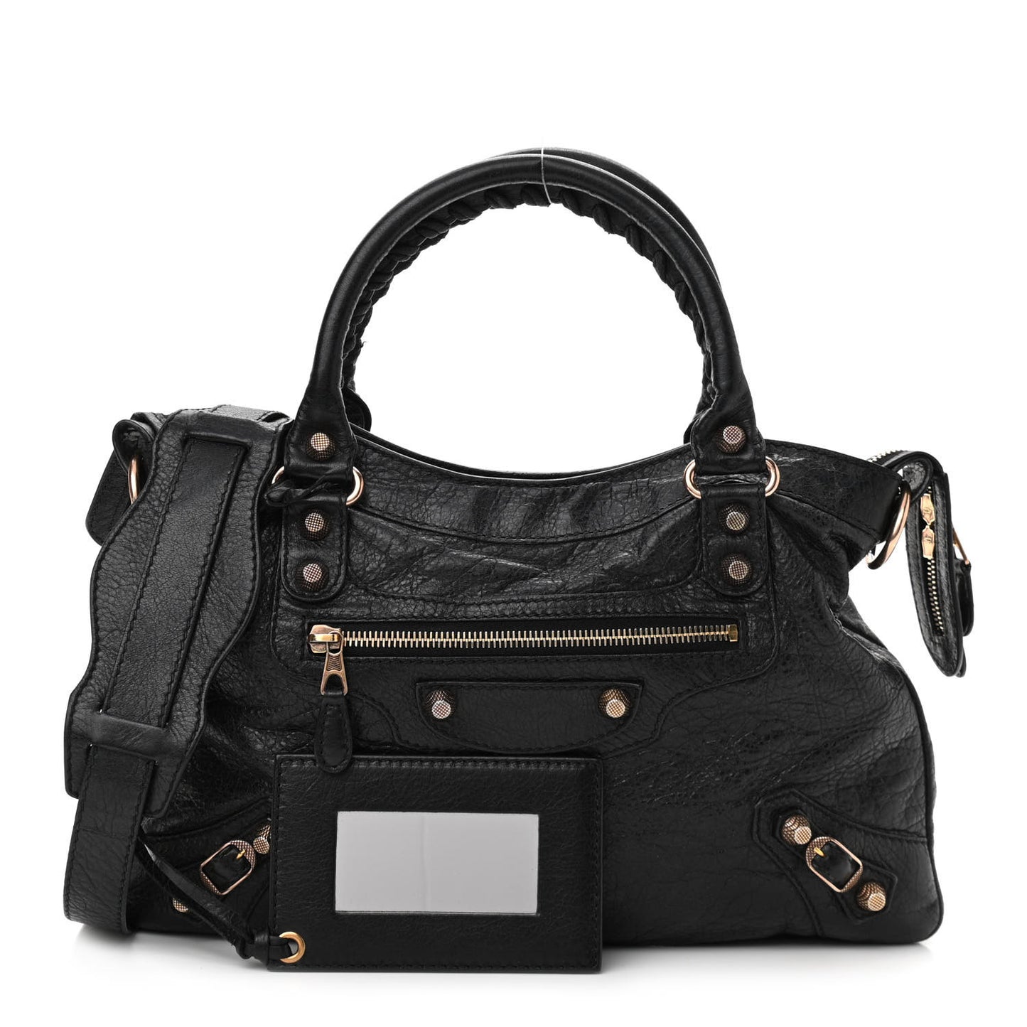 Agneau Giant 12 Rose Gold Hardware Town Black