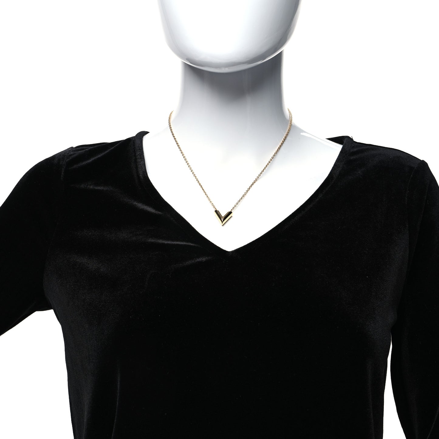 Brass Essential V Necklace Gold
