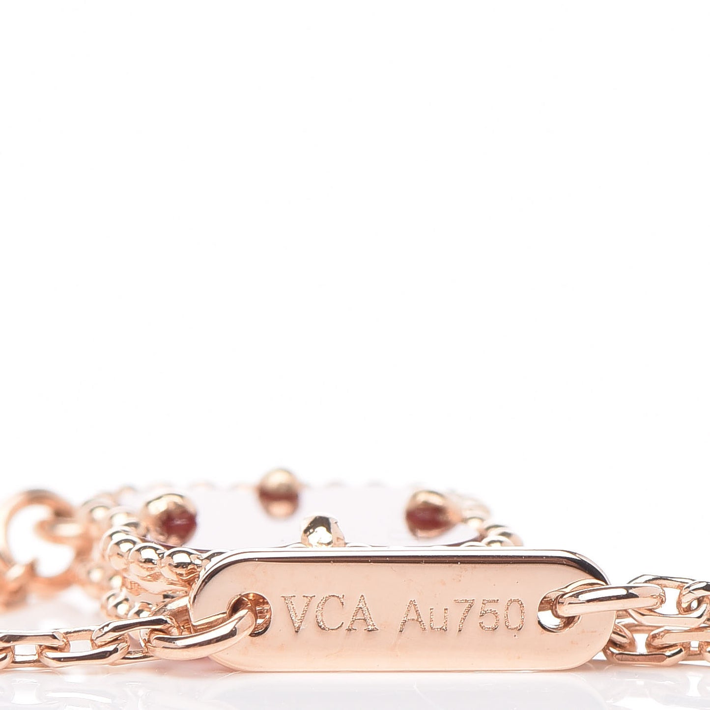 18K Rose Gold Carnelian Sweet Alhambra Bracelet