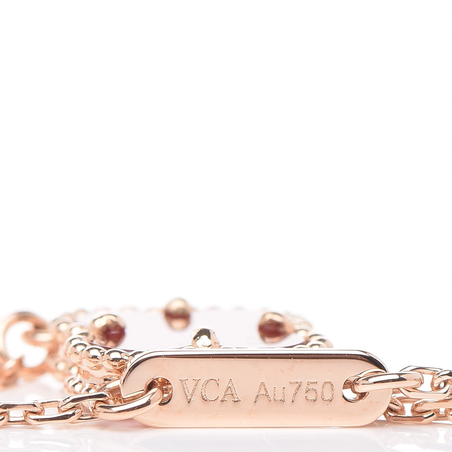 Van Cleef & Arpels 18K Rose Gold Carnelian Sweet Alhambra Bracelet 4 of 6