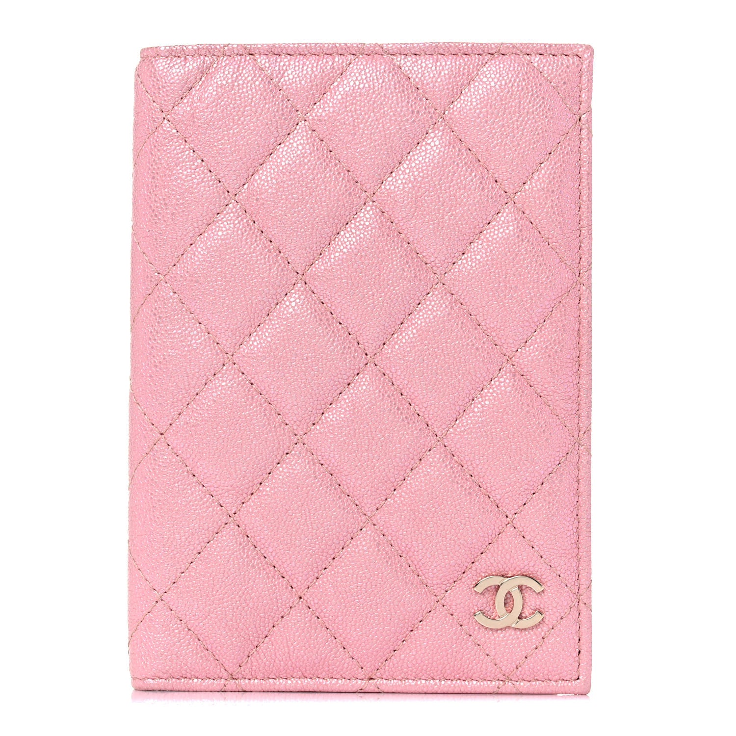 Chanel Iridescent Caviar Quilted Passport Holder Pink 1 of 6