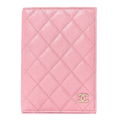 Chanel Iridescent Caviar Quilted Passport Holder Pink 1 of 6