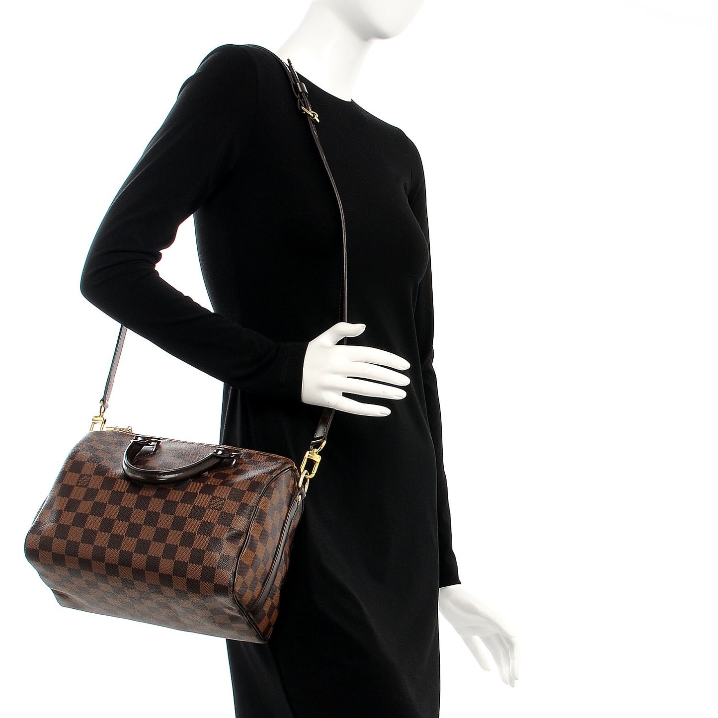 Damier Ebene Speedy Bandouliere 25