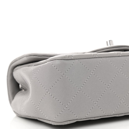 Chanel Lambskin Quilted Mini Rectangular Flap Grey 9 of 11