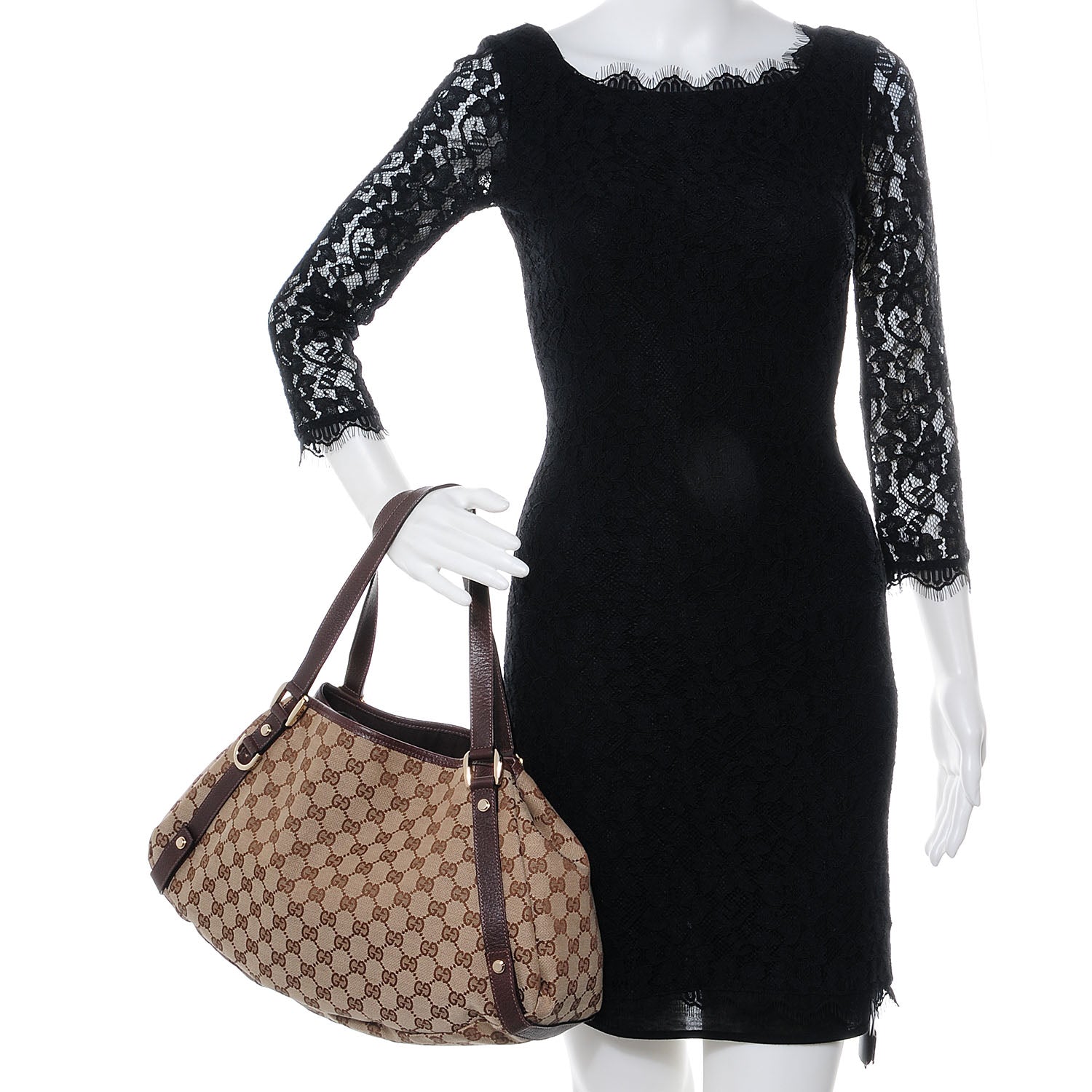 Gucci Monogram Medium Abbey Shoulder Bag Brown 2 of 7