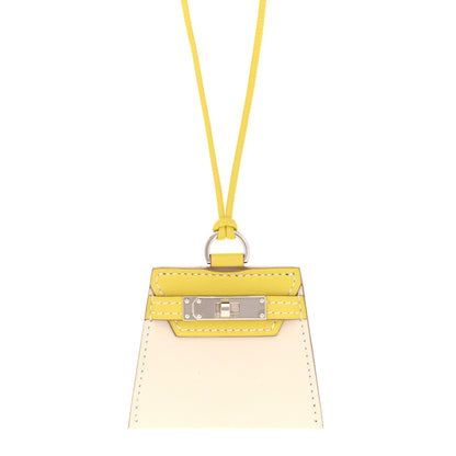 Hermes Swift Monpetit Small Kelly Pendant Necklace Nata Lime 4 of 6