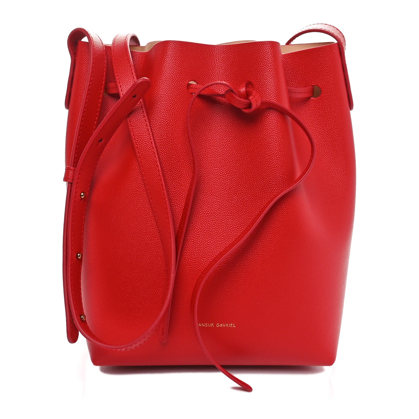 Caviar Mini Bucket Bag Flamma Blush