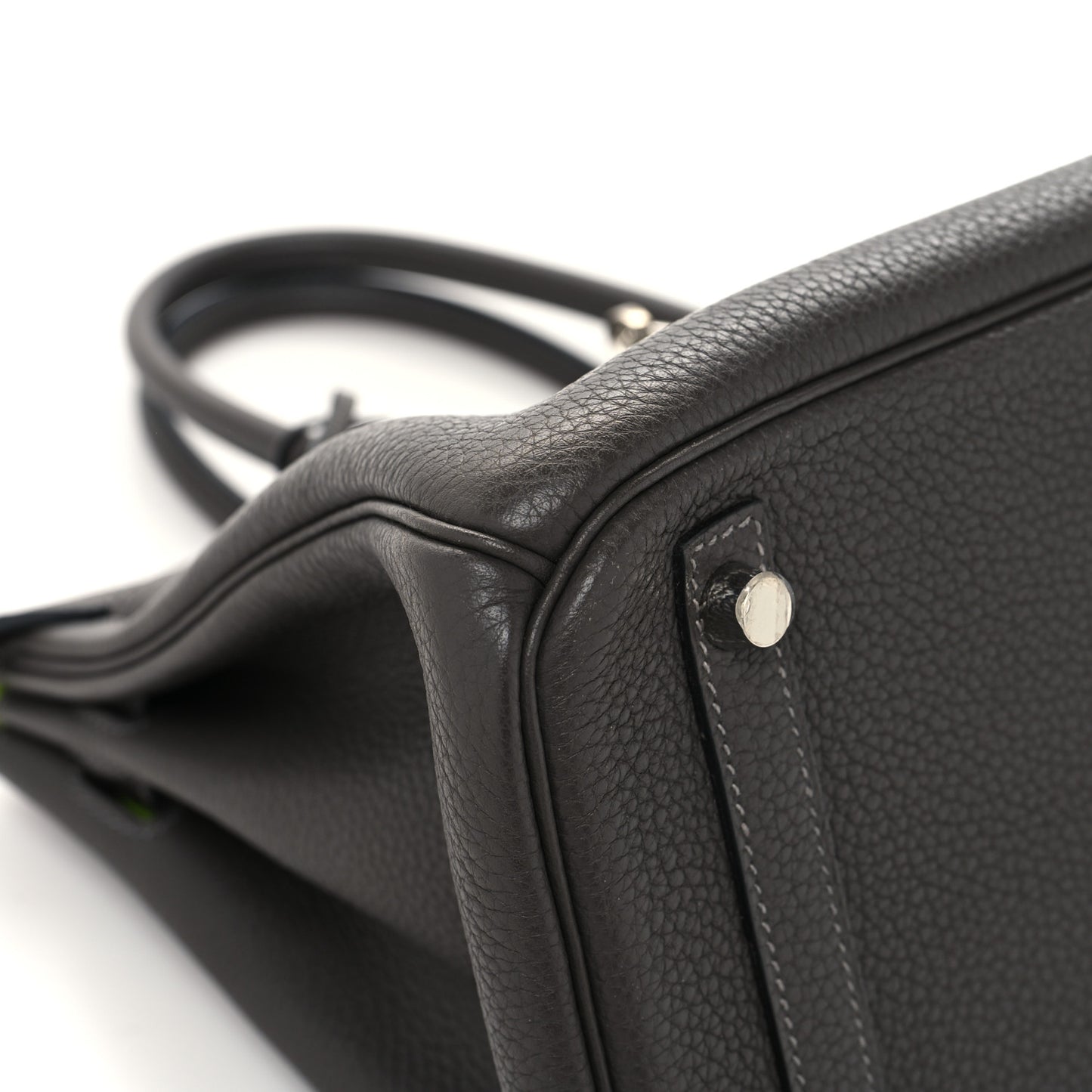 Togo Horseshoe Birkin 30 Graphite Kiwi