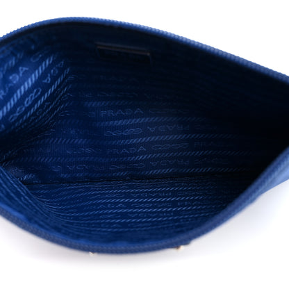 Prada Tessuto Nylon Saffiano Wristlet Bluette 5 of 7