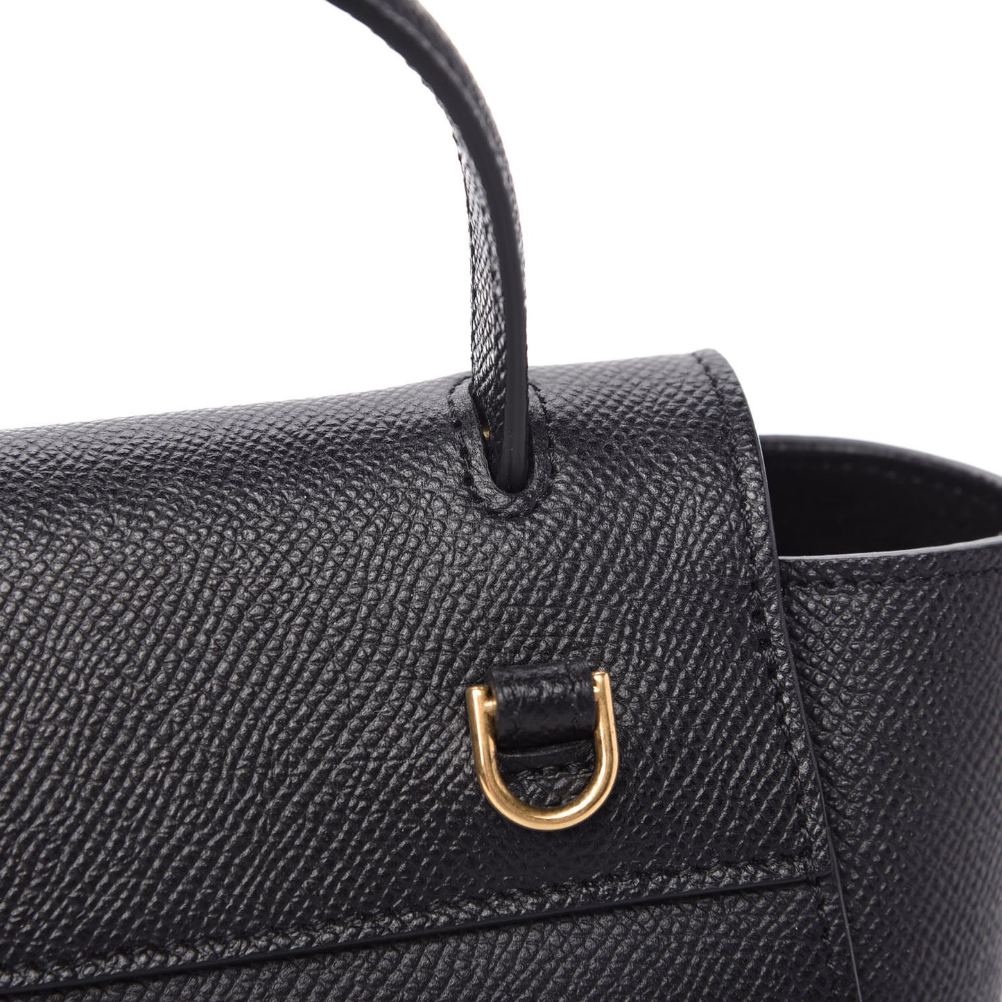 Grained Calfskin Pico Belt Bag Black