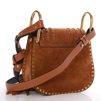 Chloe Suede Calfskin Braided Mini Hudson Shoulder Bag Caramel 3 of 8