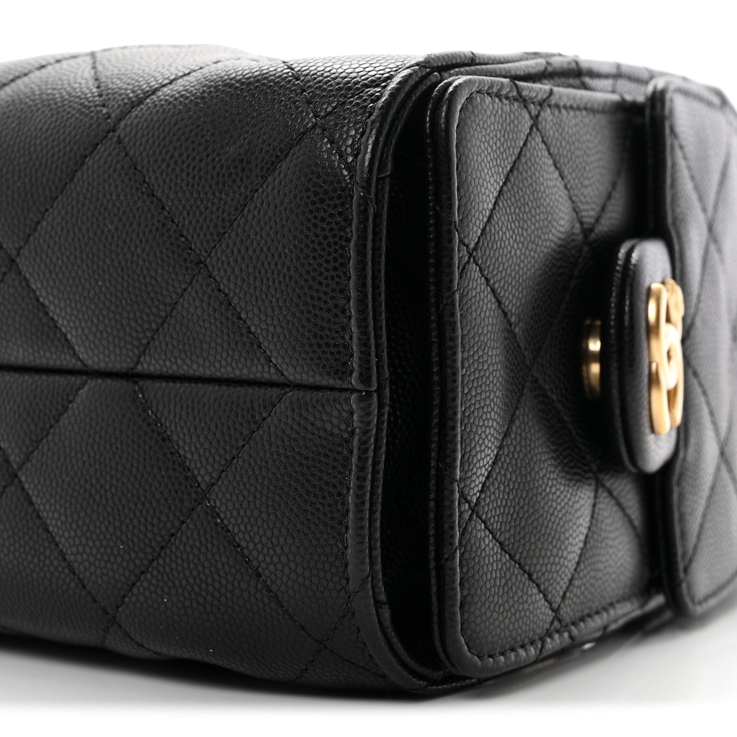 Caviar Quilted Mini Chanel 25 Handbag Black